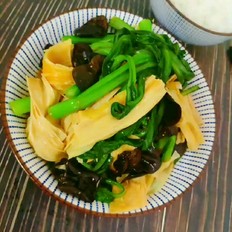 腐竹木耳炒菜心 ,腐竹木耳炒菜心 怎么做,家常菜,小吃教程,家常菜,家常菜做法,小吃培训,腐竹木耳炒菜心 的做法,
