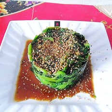 芝麻菠菜墩 ,芝麻菠菜墩 怎么做,凉菜,小吃教程,家常菜,家常菜做法,小吃培训,芝麻菠菜墩 的做法,
