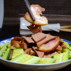 黄瓜凉拌双拼肉 ,黄瓜凉拌双拼肉 怎么做,凉菜,小吃教程,家常菜,家常菜做法,小吃培训,黄瓜凉拌双拼肉 的做法,