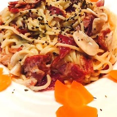 奶香蘑菇意大利面 ,奶香蘑菇意大利面 怎么做,热菜,小吃教程,家常菜,家常菜做法,小吃培训,奶香蘑菇意大利面 的做法,