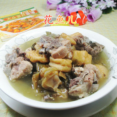 小油豆腐酸菜煮龙骨 ,小油豆腐酸菜煮龙骨 怎么做,汤粥,小吃教程,家常菜,家常菜做法,小吃培训,小油豆腐酸菜煮龙骨 的做法,