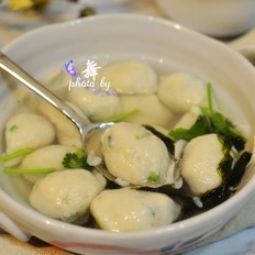 自制虾仁鱼丸 ,自制虾仁鱼丸 怎么做,汤粥,小吃教程,家常菜,家常菜做法,小吃培训,自制虾仁鱼丸 的做法,
