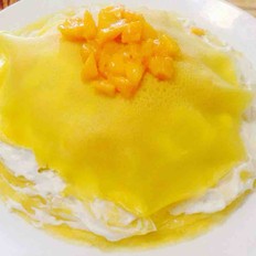芒果千层蛋糕 ,芒果千层蛋糕 怎么做,甜品点心,小吃教程,家常菜,家常菜做法,小吃培训,芒果千层蛋糕 的做法,