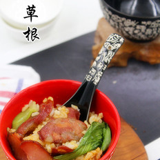 腊味双拼煲仔饭 ,腊味双拼煲仔饭 怎么做,糕点主食,小吃教程,家常菜,家常菜做法,小吃培训,腊味双拼煲仔饭 的做法,