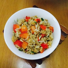 彩椒炒饭 ,彩椒炒饭 怎么做,糕点主食,小吃教程,家常菜,家常菜做法,小吃培训,彩椒炒饭 的做法,