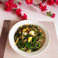 韭菜苔蛋炒饭 ,韭菜苔蛋炒饭 怎么做,糕点主食,小吃教程,家常菜,家常菜做法,小吃培训,韭菜苔蛋炒饭 的做法,