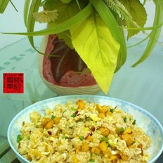 南瓜蛋炒饭 ,南瓜蛋炒饭 怎么做,湘菜,小吃教程,家常菜,家常菜做法,小吃培训,南瓜蛋炒饭 的做法,