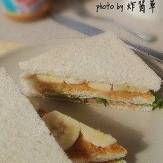香蕉火腿三明治 ,香蕉火腿三明治 怎么做,苏菜,小吃教程,家常菜,家常菜做法,小吃培训,香蕉火腿三明治 的做法,