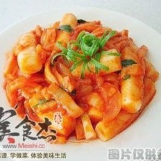 韩式辣炒年糕 ,韩式辣炒年糕 怎么做,韩国料理,小吃教程,家常菜,家常菜做法,小吃培训,韩式辣炒年糕 的做法,