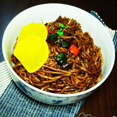 韩式炸酱面 ,韩式炸酱面 怎么做,韩国料理,小吃教程,家常菜,家常菜做法,小吃培训,韩式炸酱面 的做法,