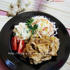 日式土豆沙拉+姜烧猪肉 ,日式土豆沙拉+姜烧猪肉 怎么做,日本料理,小吃教程,家常菜,家常菜做法,小吃培训,日式土豆沙拉+姜烧猪肉 的做法,
