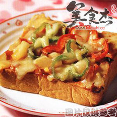 双味吐司比萨 ,双味吐司比萨 怎么做,意大利菜,小吃教程,家常菜,家常菜做法,小吃培训,双味吐司比萨 的做法,
