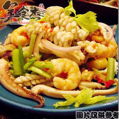 泰式海鲜沙拉 ,泰式海鲜沙拉 怎么做,东南亚菜,小吃教程,家常菜,家常菜做法,小吃培训,泰式海鲜沙拉 的做法,