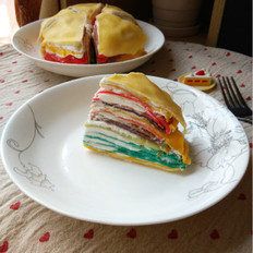 彩虹千层蛋糕 ,彩虹千层蛋糕 怎么做,蛋糕面包,小吃教程,家常菜,家常菜做法,小吃培训,彩虹千层蛋糕 的做法,